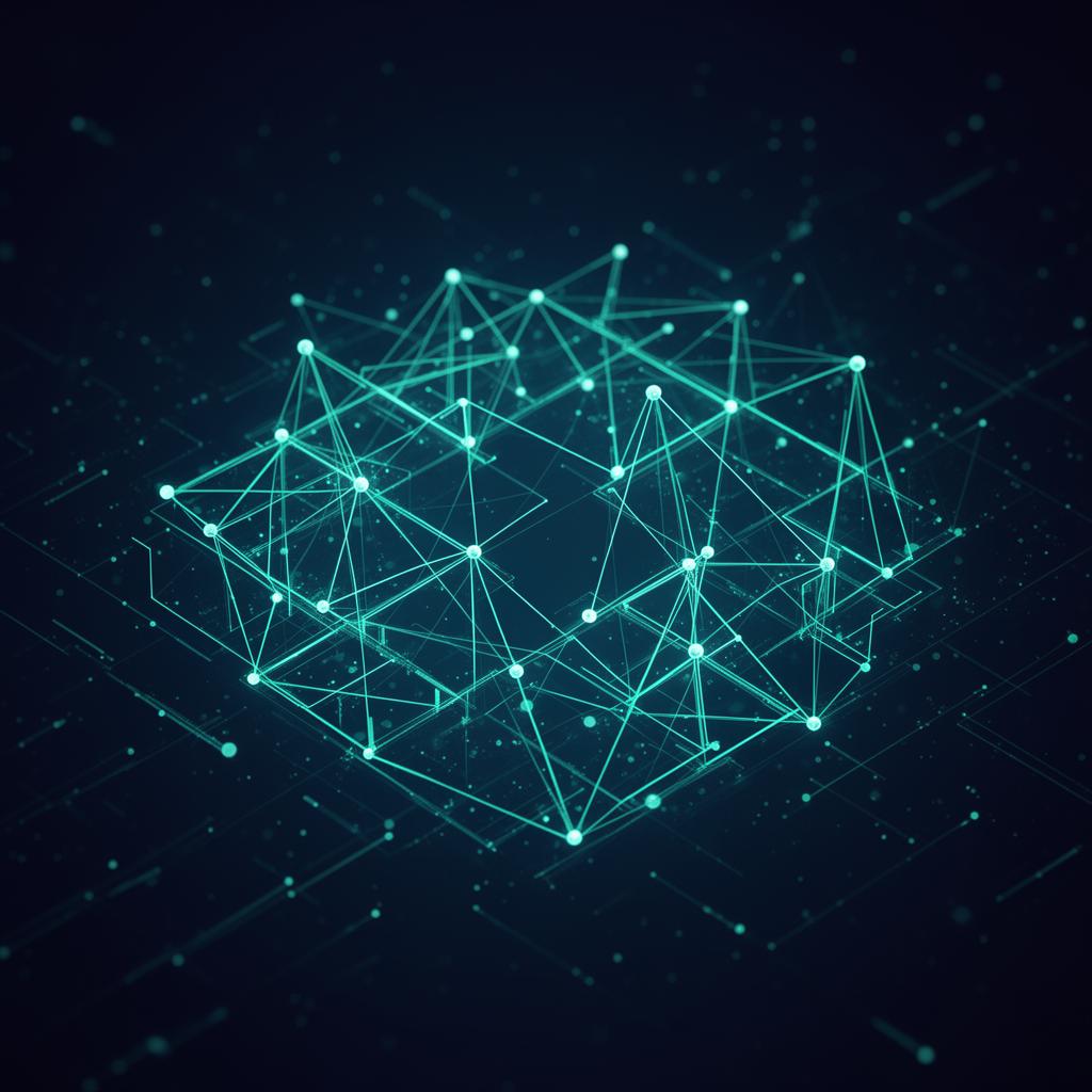 Abstract AI web infrastructure visualization